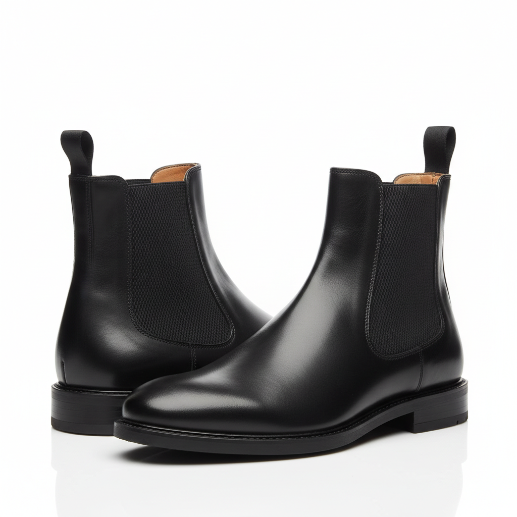 Chelsea Ankle Boots - Black Leather
