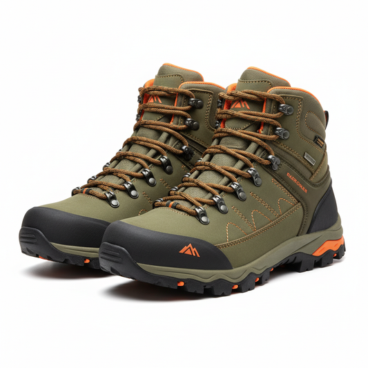 Waterproof Hiking Boots - Olive Green